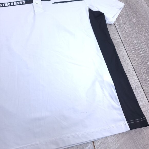 Master Bunny Shirt Mens 5 Golf Polo White Solid Short Sleeve Edition Top - Picture 3 of 7
